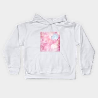 Pink Galaxy Background Full Moon Kids Hoodie